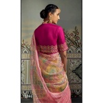 Soft Brasso Sarees With Beautiful Embroidery Work Blouse - Image 2