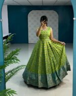 KANJIVARAM SILK GOWN WITH CANVASPATTA INSIDE