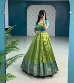 KANJIVARAM SILK GOWN WITH CANVASPATTA INSIDE - Image 6