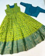 KANJIVARAM SILK GOWN WITH CANVASPATTA INSIDE - Image 7