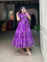 CHIFFON FROCK WITH FLORAL PRINT - Image 2